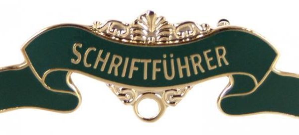 Ordenanhaenger Schriftfuehrer