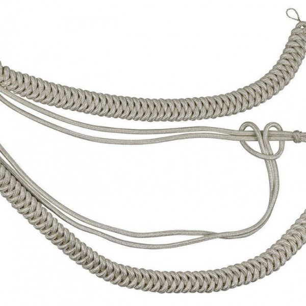 Fangschnur silber 2 Breitgeflecht und 2 Schlingen Fangschnur silber 2 Breitgeflecht und 2 Schlingen