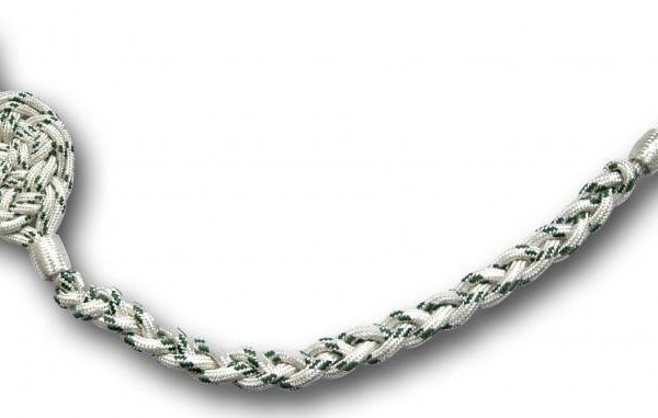 Schuetzenschnur silber mit Gruenfaden Schuetzenschnur silber mit Gruenfaden