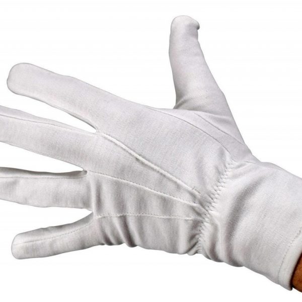 Premium Baumwollhandschuhe weiss ohne Druckknopf