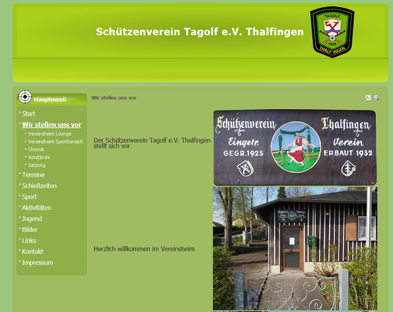 Schützenverein Tagolf e.V. Thalfingen (Screenshot tagolf-thalfingen.de)