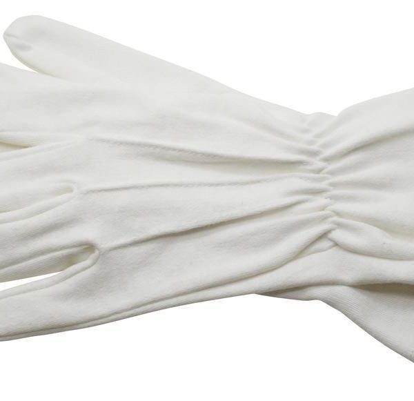 Baumwollhandschuhe weiss ohne Druckknopf Baumwollhandschuhe weiss ohne Druckknopf