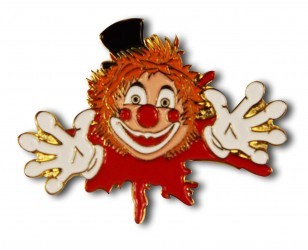 Clown aus FarbkleksKarnevalpins