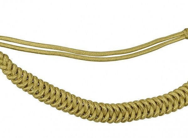 Fangschnur gold 1 Breitgeflecht und 1 Schlinge