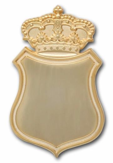 Koenigsnadel Broschennadel mit Krone vergoldet