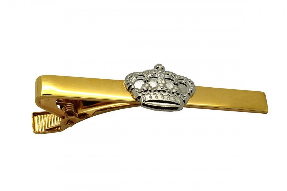 Krawattenklammer vergoldet mit Krone
