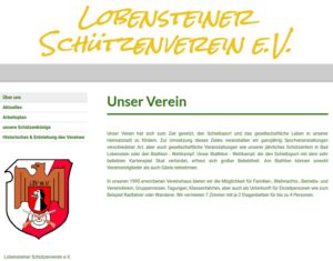 Neues Angebot im Lobensteiner Schützenverein e.V. (Screenshot: sv-lbs.de)